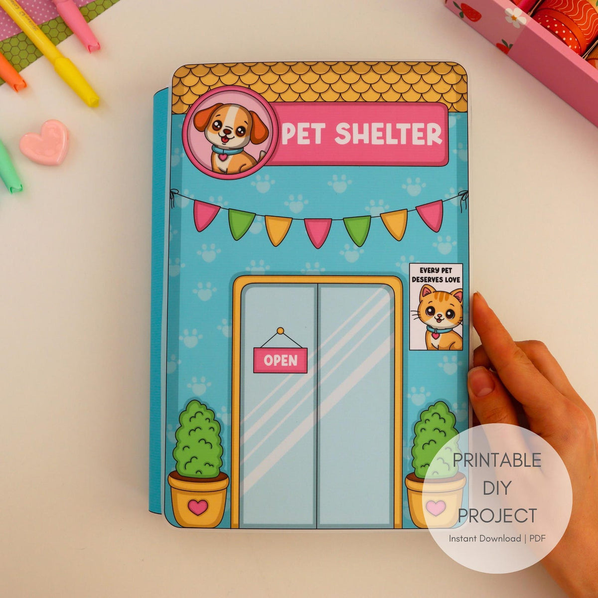 Printable Pet Shelter Paper Play Set